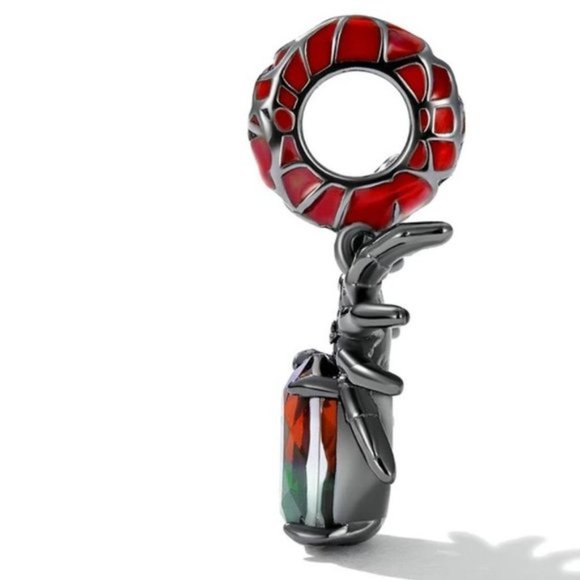 Sterling Silver with Black Plated Gold Black Widow Charm - Picture 2 of 7